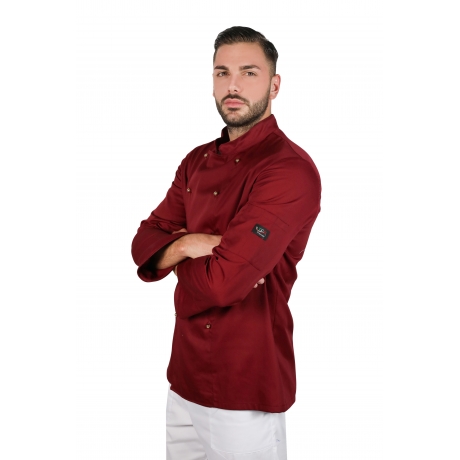 GIACCA CHEF BORDEAUX CON PERSONALIZZAZIONE RICAMO